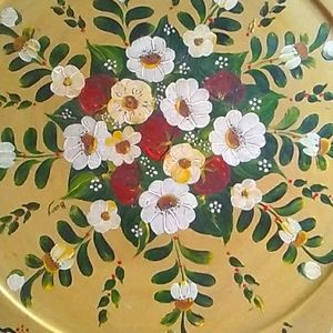 Lazy Susan Hand Painted European vin